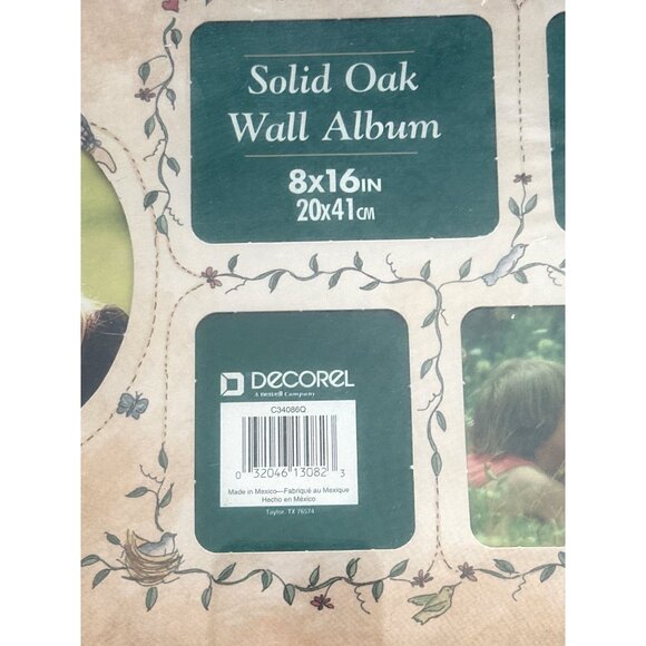 Oak Photo Frame Country Angels Decor 8x16 For 6 Pictures Vintage New Sealed - Picture 4 of 5